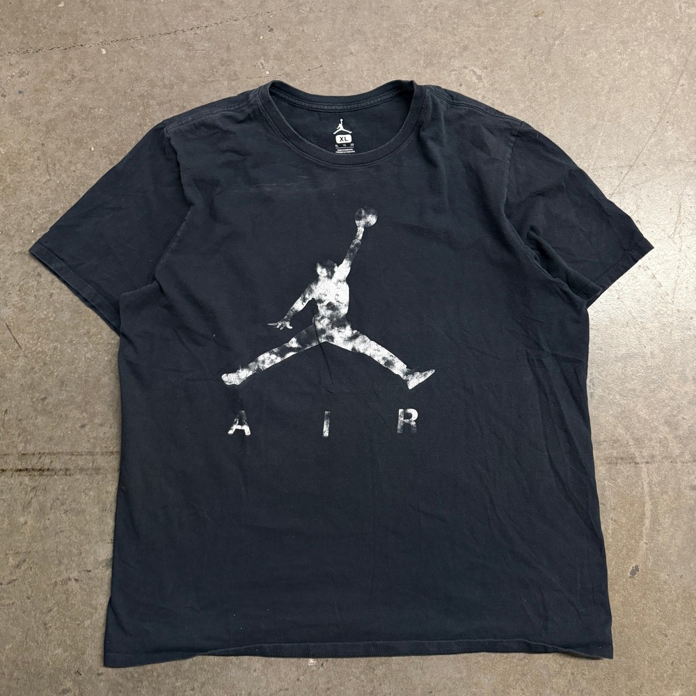 Jordan Jumpman Air Graphic T-Shirt‎ Mens XL Black Short Sleeve Crew Neck Tee